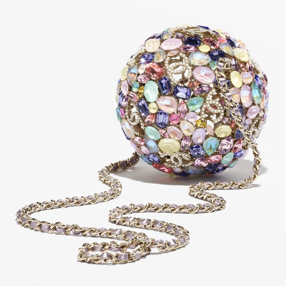 Multicolor Jeweled Ball Evening Bag